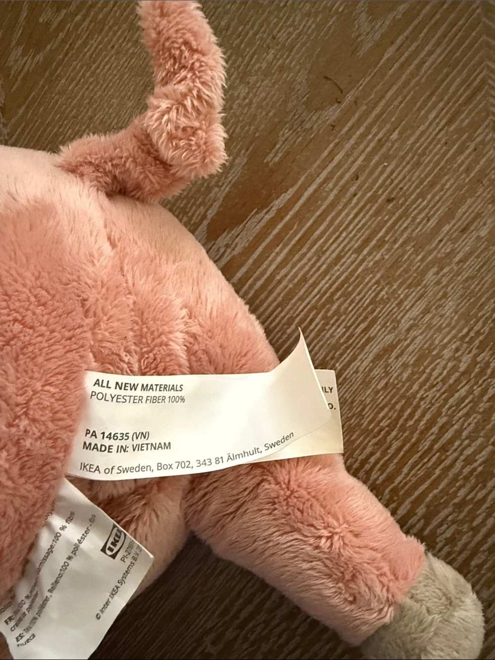 IKEA JÄTTELIK T-Rex Dinosaur & Pink Elephant Plush Stuffed Animal Lot